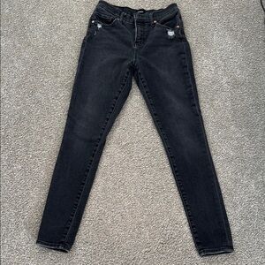 Women's Faded Black Skinny Jeans - Express - Size 8